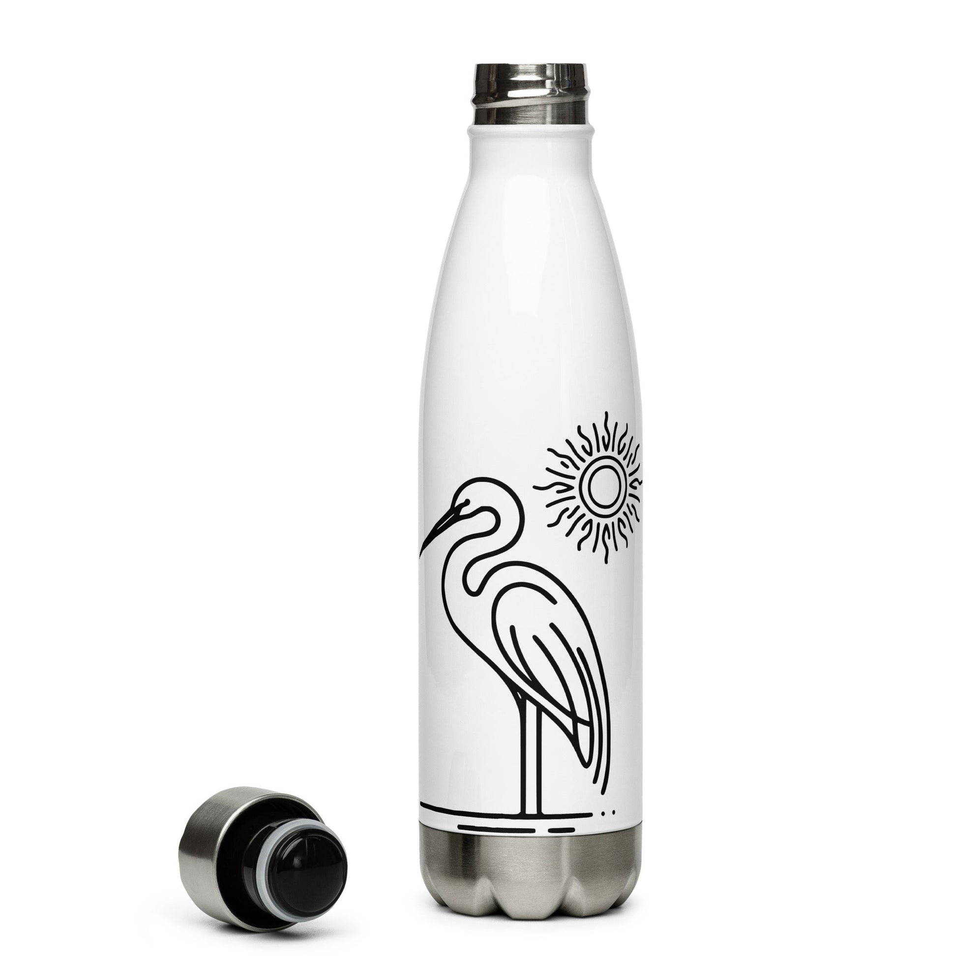 Great Blue Heron Stainless Steel Water Bottle - Stainless Steel Water Bottle - Discovery Co.