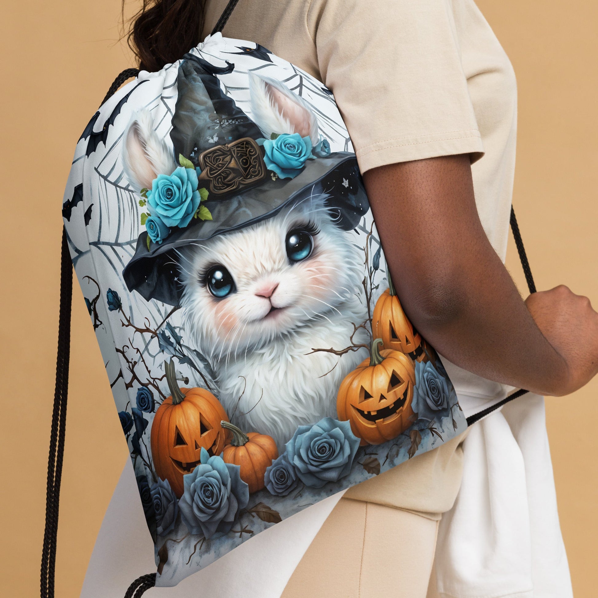 Halloween Bunny Drawstring Bag - Drawstring Bag - Discovery Co.