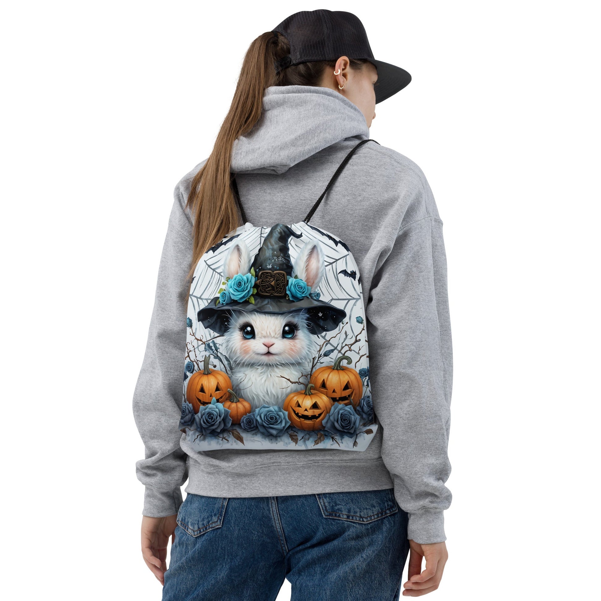 Halloween Bunny Drawstring Bag - Drawstring Bag - Discovery Co.