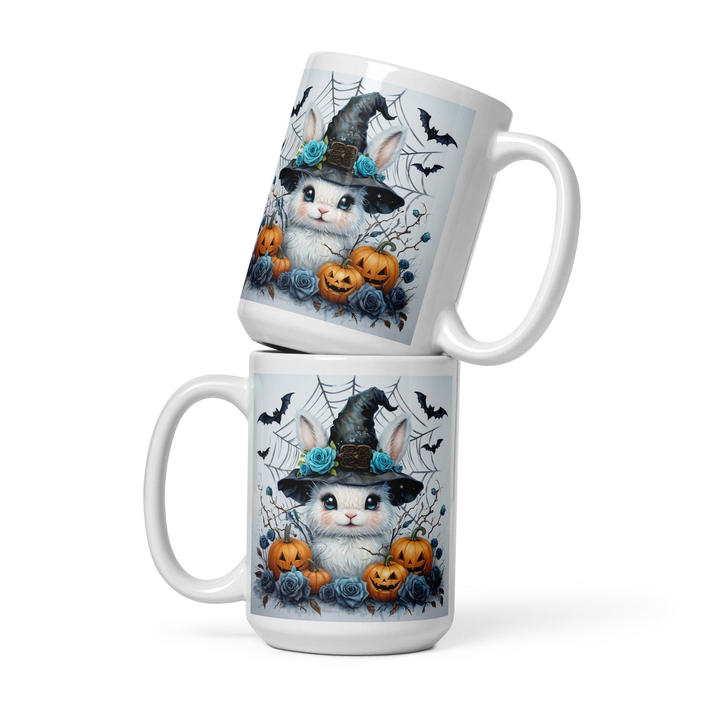 Halloween Bunny White Glossy Mug (11 oz, 15 oz, 20 oz) - Mugs - Discovery Co.