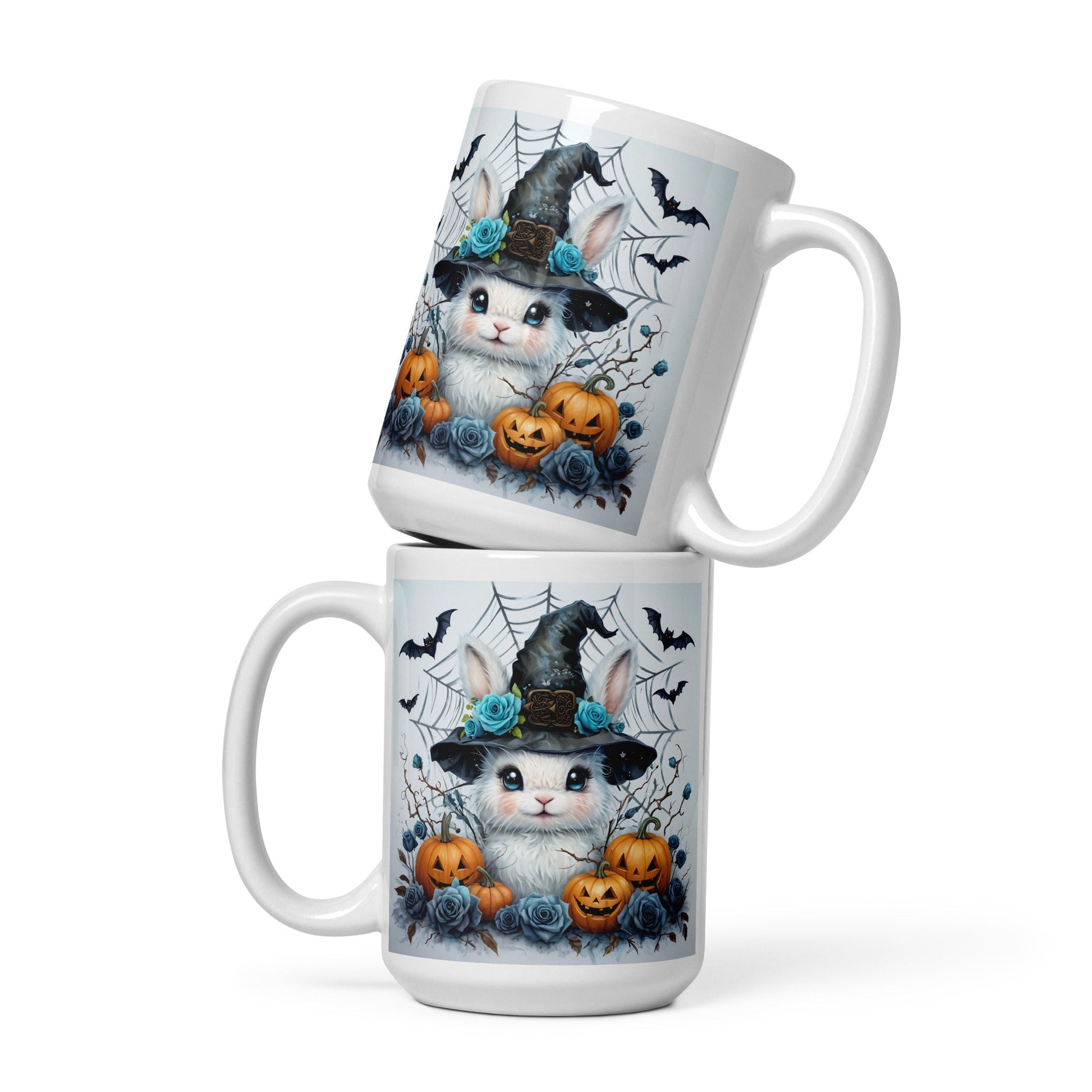 Halloween Bunny White Glossy Mug (11 oz, 15 oz, 20 oz) - Mugs - Discovery Co.