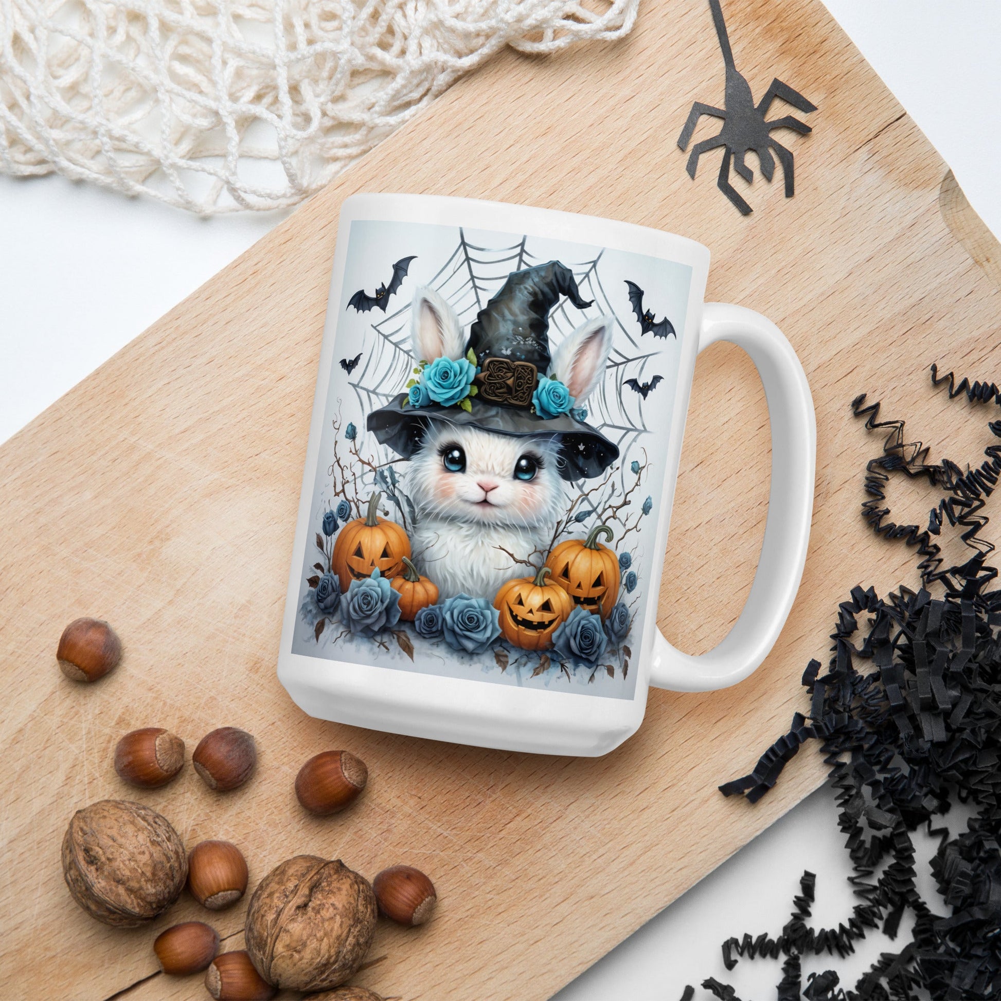 Halloween Bunny White Glossy Mug (11 oz, 15 oz, 20 oz) - Mugs - Discovery Co.