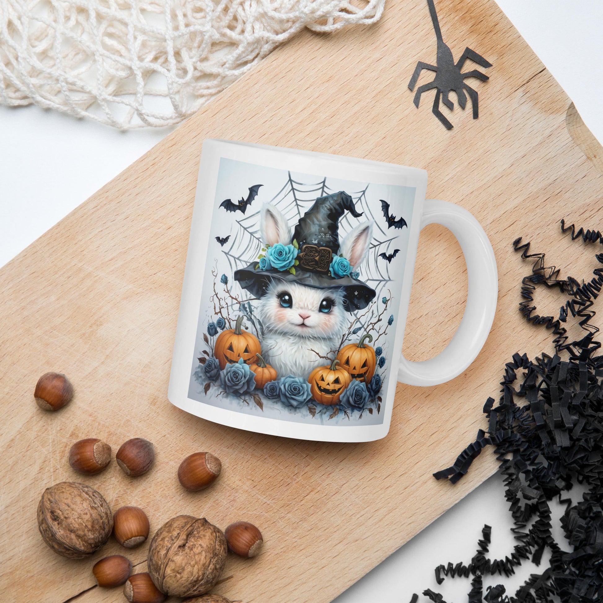 Halloween Bunny White Glossy Mug (11 oz, 15 oz, 20 oz) - Mugs - Discovery Co.