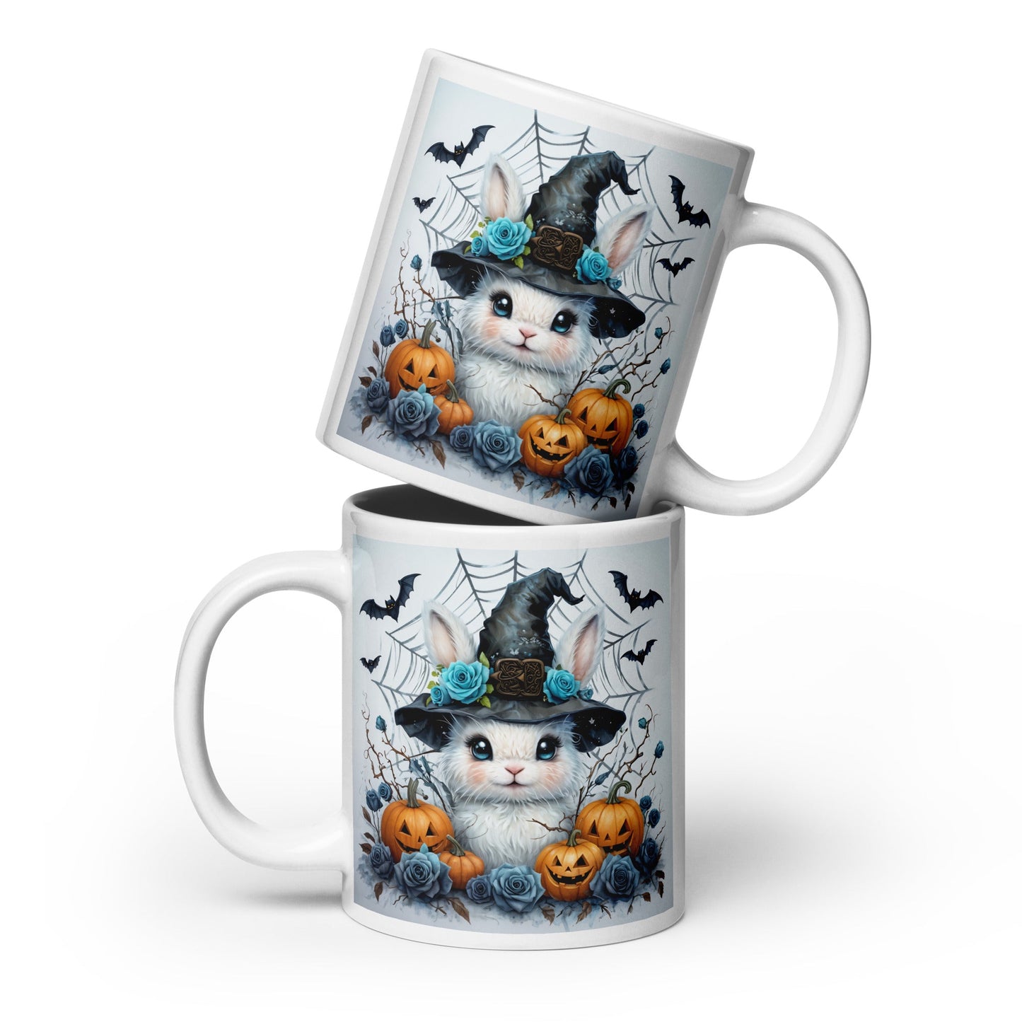 Halloween Bunny White Glossy Mug (11 oz, 15 oz, 20 oz) - Mugs - Discovery Co.