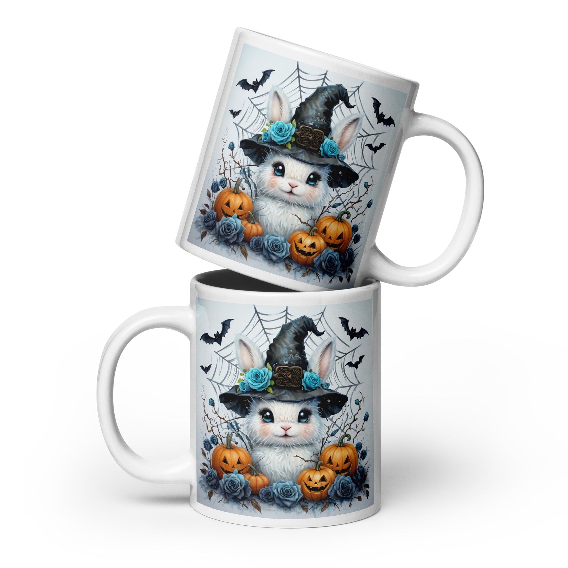 Halloween Bunny White Glossy Mug (11 oz, 15 oz, 20 oz) - Mugs - Discovery Co.