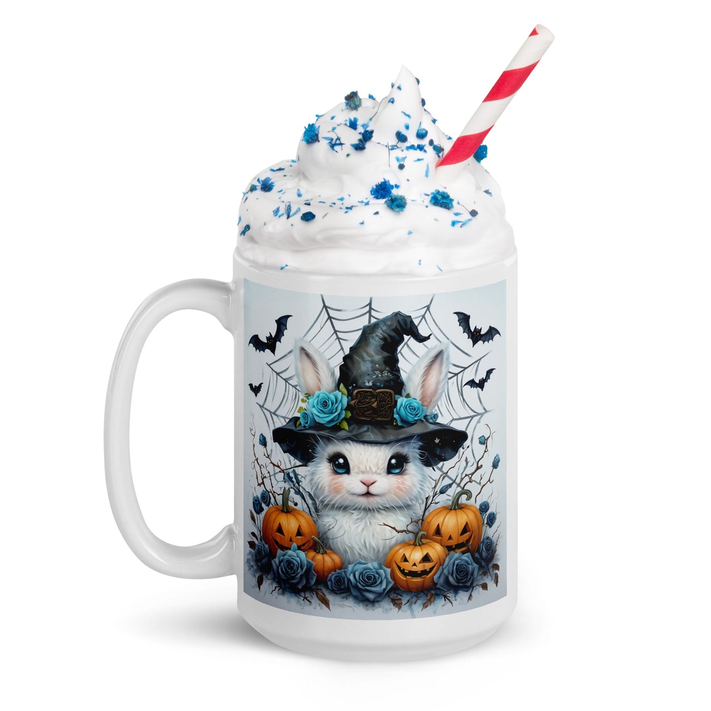 Halloween Bunny White Glossy Mug (11 oz, 15 oz, 20 oz) - Mugs - Discovery Co.