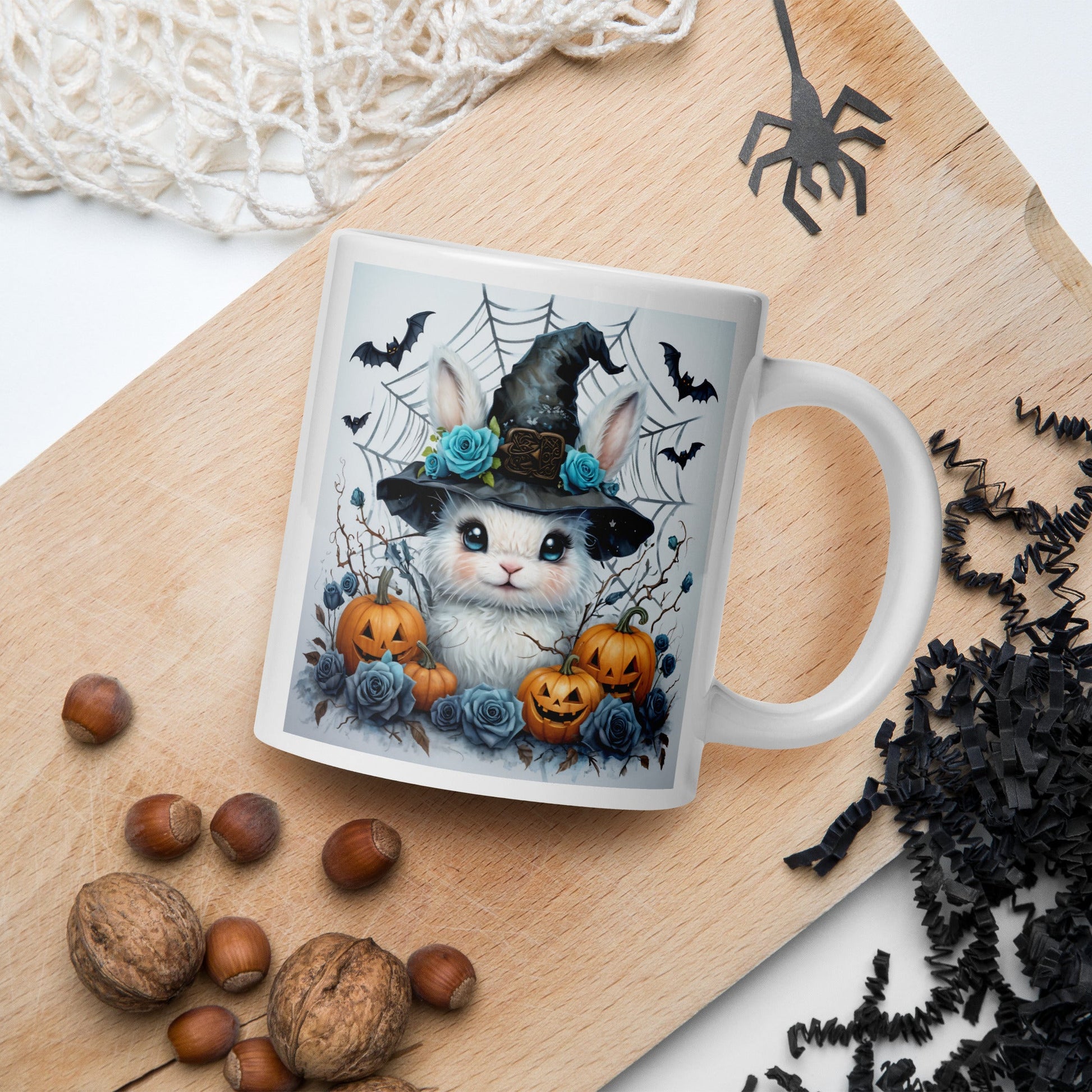 Halloween Bunny White Glossy Mug (11 oz, 15 oz, 20 oz) - Mugs - Discovery Co.