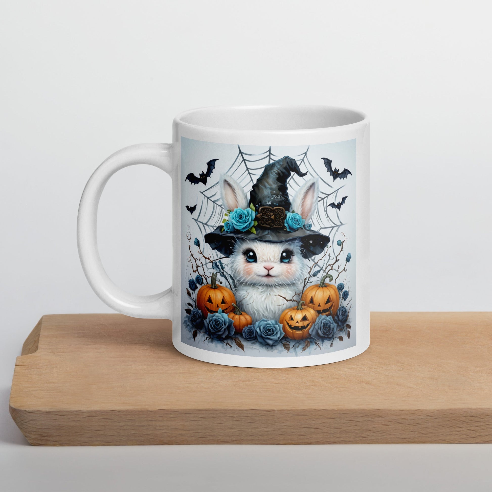 Halloween Bunny White Glossy Mug (11 oz, 15 oz, 20 oz) - Mugs - Discovery Co.