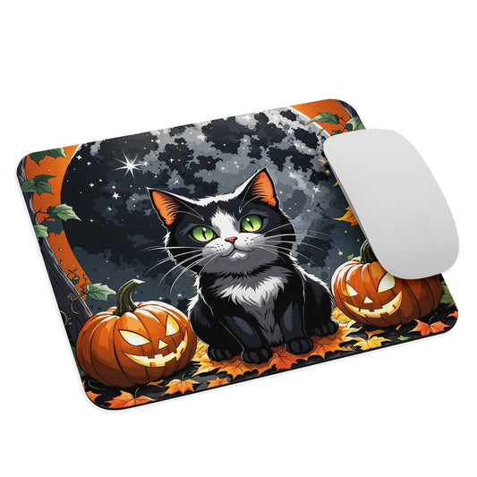 Halloween Cat and Moon II Mouse Pad - Mouse Pads - Discovery Co.