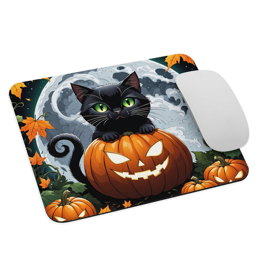 Halloween Cat and Moon Mouse Pad - Mouse Pads - Discovery Co.