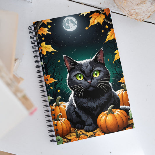 Halloween Cat Spiral Notebook - Spiral Notebooks - Discovery Co.