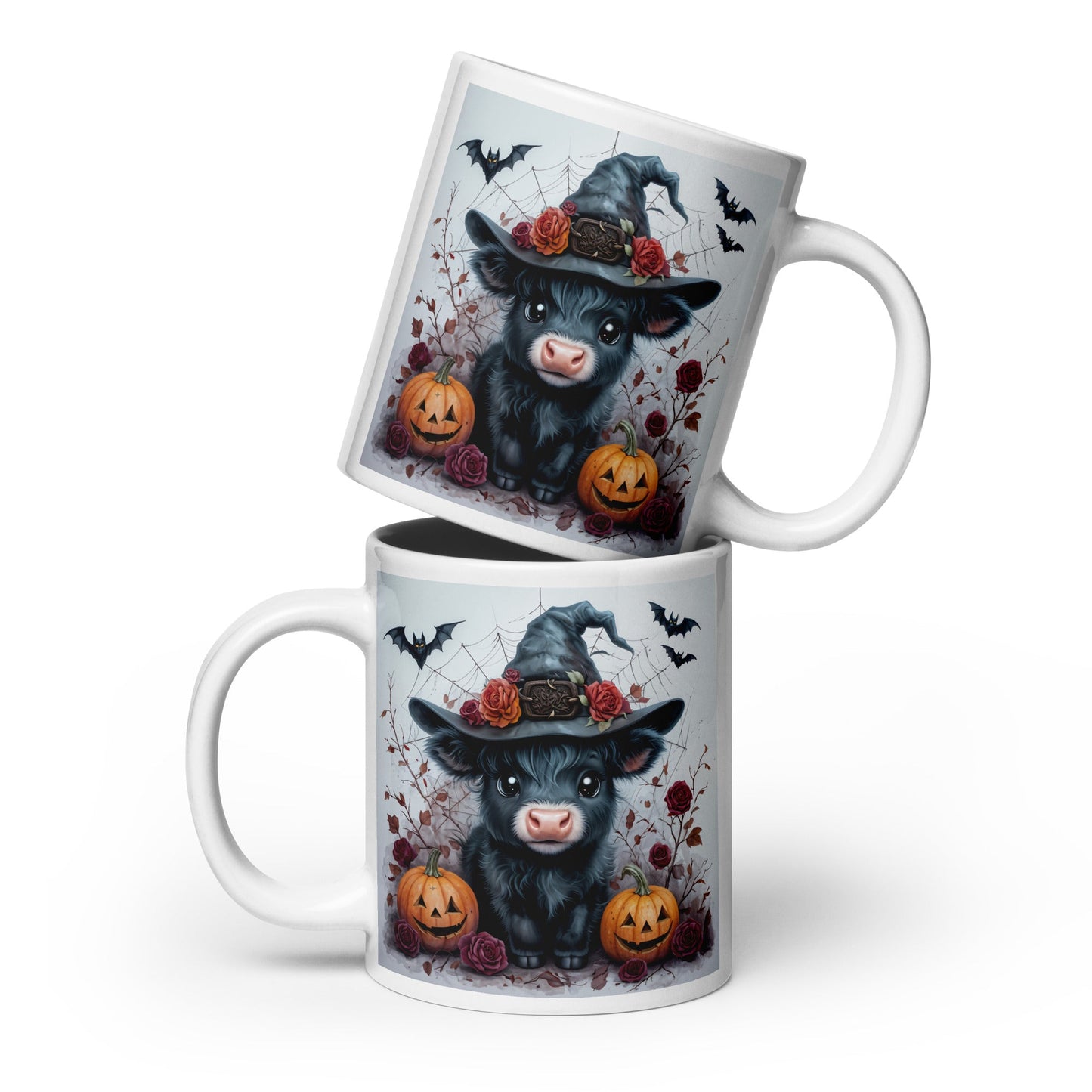 Halloween Cow White Glossy Mug (11 oz, 15 oz, 20 oz) - Mugs - Discovery Co.