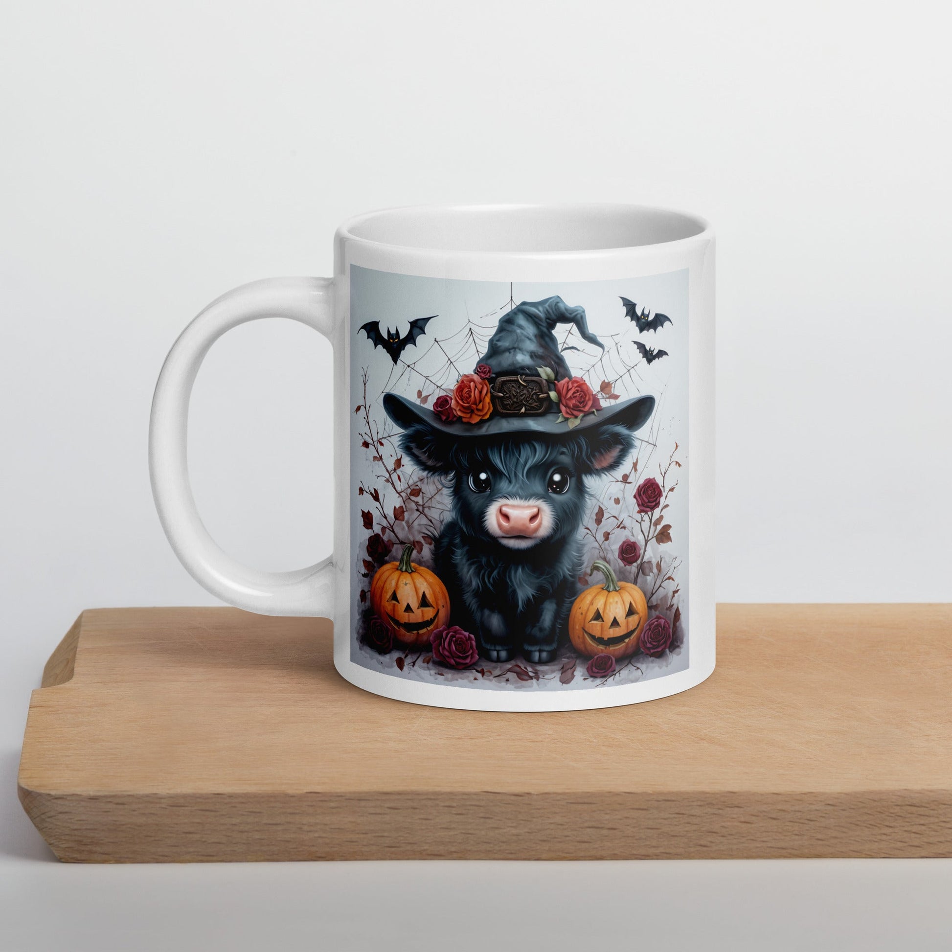 Halloween Cow White Glossy Mug (11 oz, 15 oz, 20 oz) - Mugs - Discovery Co.