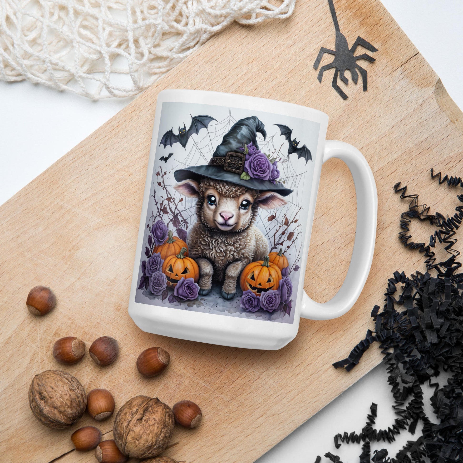 Halloween Lamb White Glossy Mug (11 oz, 15 oz, 20 oz) - Mugs - Discovery Co.
