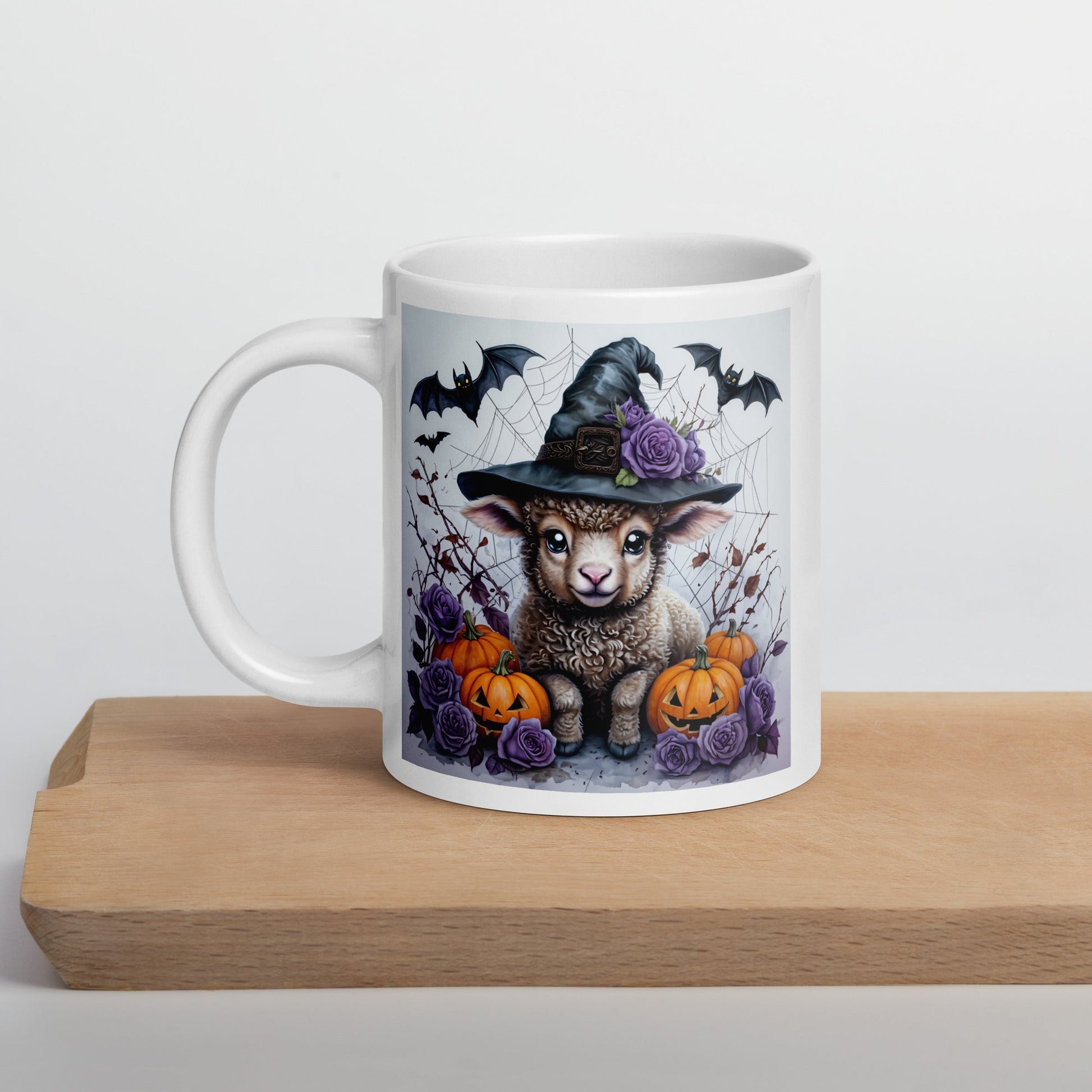 Halloween Lamb White Glossy Mug (11 oz, 15 oz, 20 oz) - Mugs - Discovery Co.