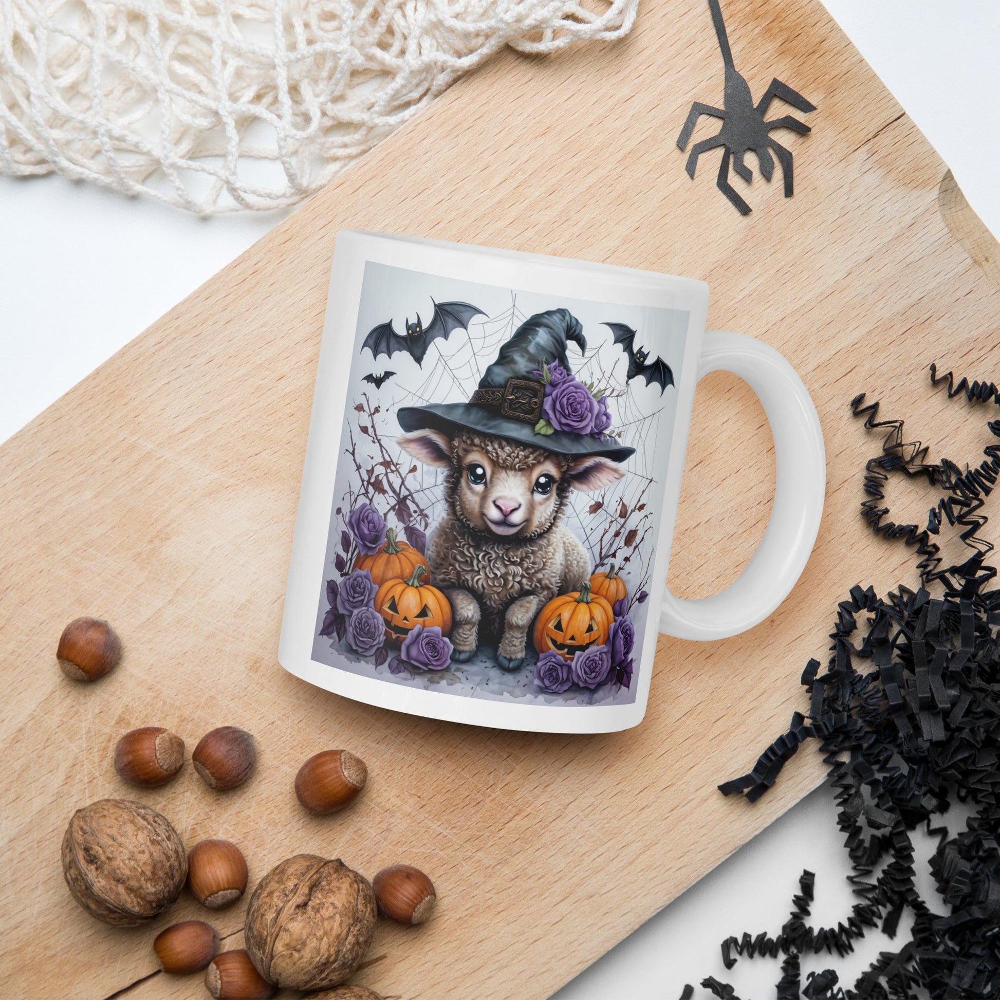 Halloween Lamb White Glossy Mug (11 oz, 15 oz, 20 oz) - Mugs - Discovery Co.