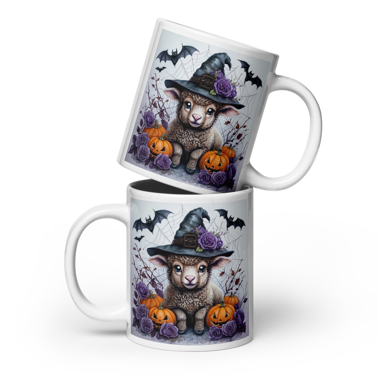 Halloween Lamb White Glossy Mug (11 oz, 15 oz, 20 oz) - Mugs - Discovery Co.