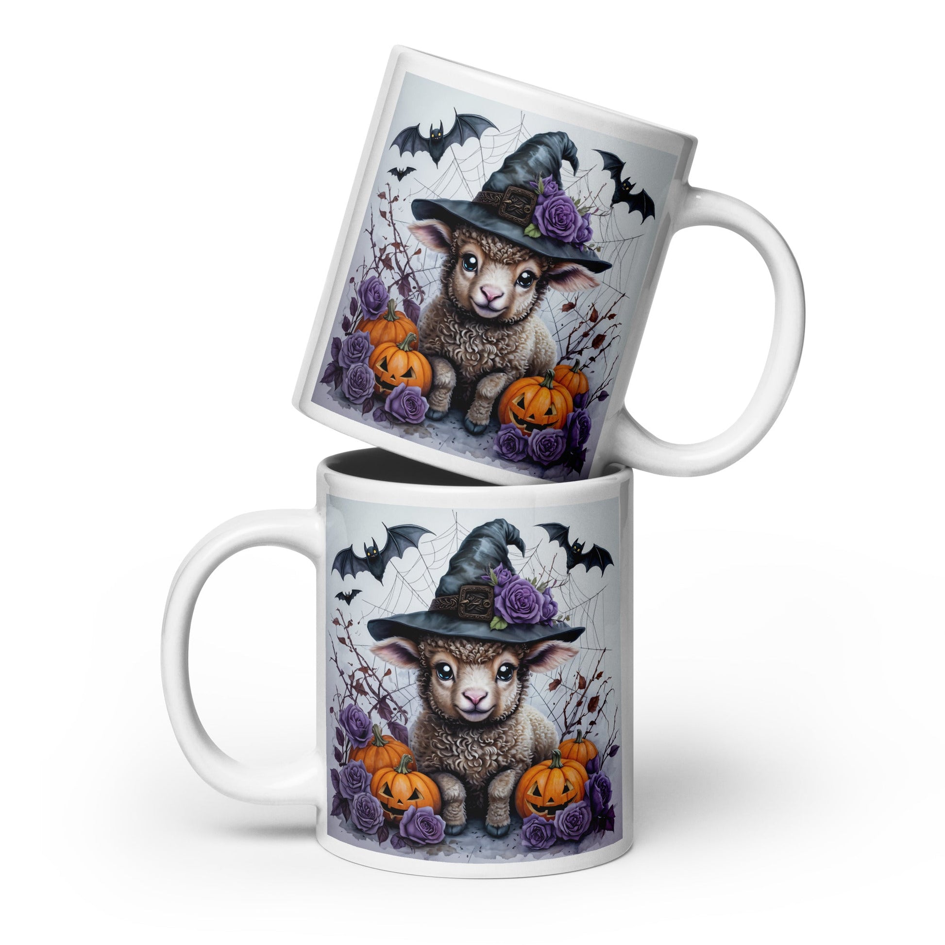 Halloween Lamb White Glossy Mug (11 oz, 15 oz, 20 oz) - Mugs - Discovery Co.