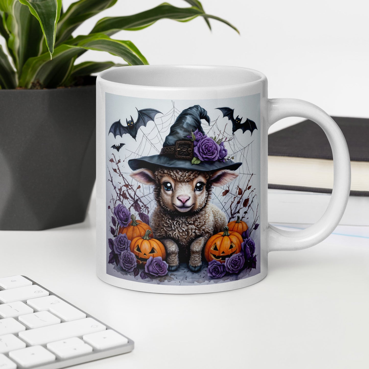 Halloween Lamb White Glossy Mug (11 oz, 15 oz, 20 oz) - Mugs - Discovery Co.