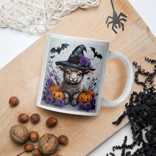 Halloween Lamb White Glossy Mug (11 oz, 15 oz, 20 oz) - Mugs - Discovery Co.
