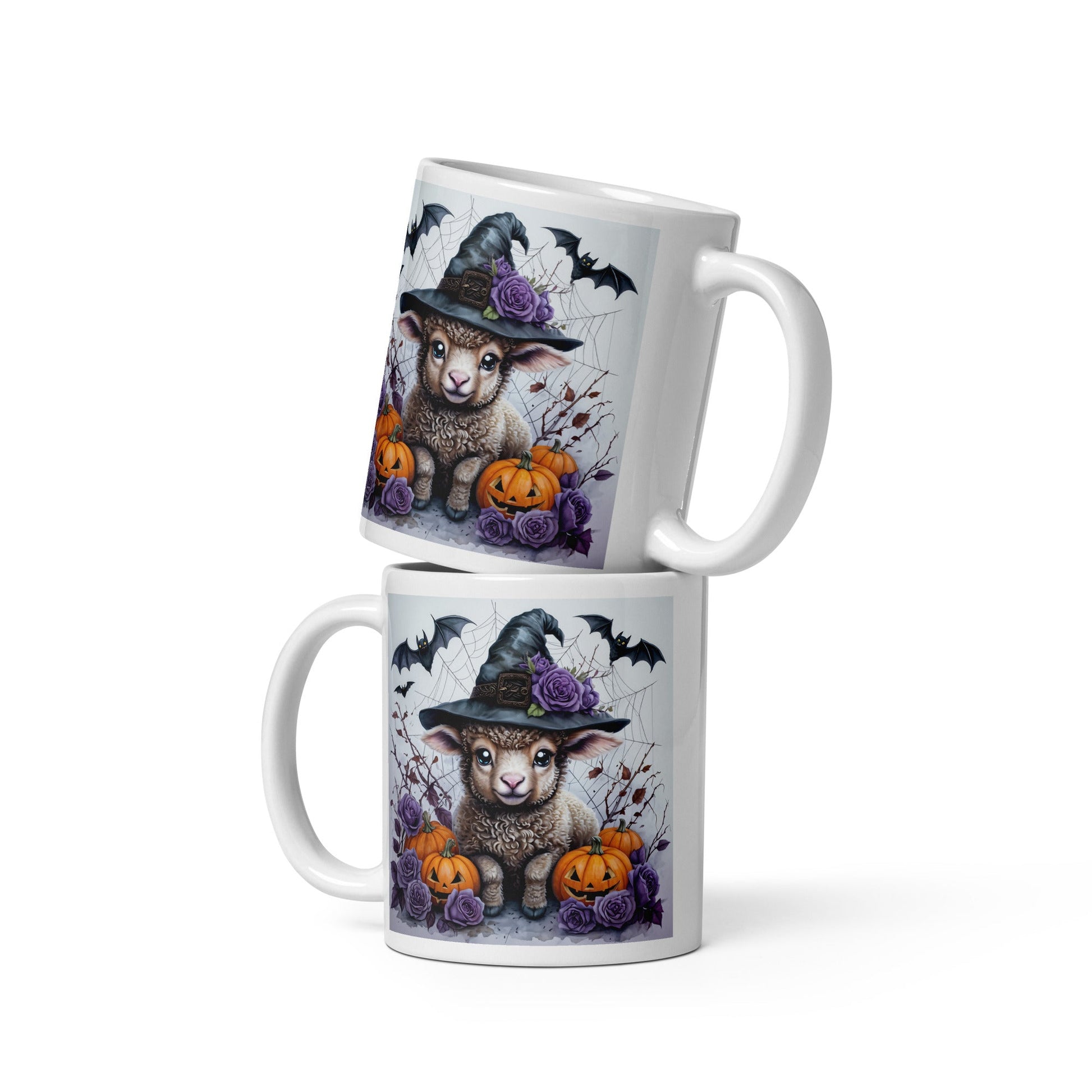Halloween Lamb White Glossy Mug (11 oz, 15 oz, 20 oz) - Mugs - Discovery Co.