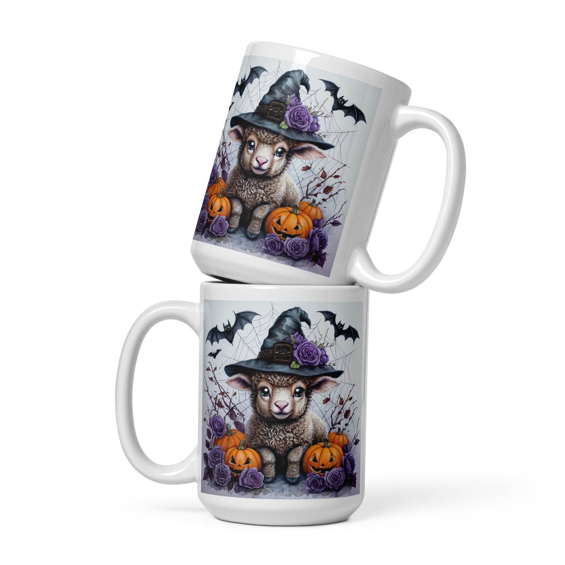 Halloween Lamb White Glossy Mug (11 oz, 15 oz, 20 oz) - Mugs - Discovery Co.
