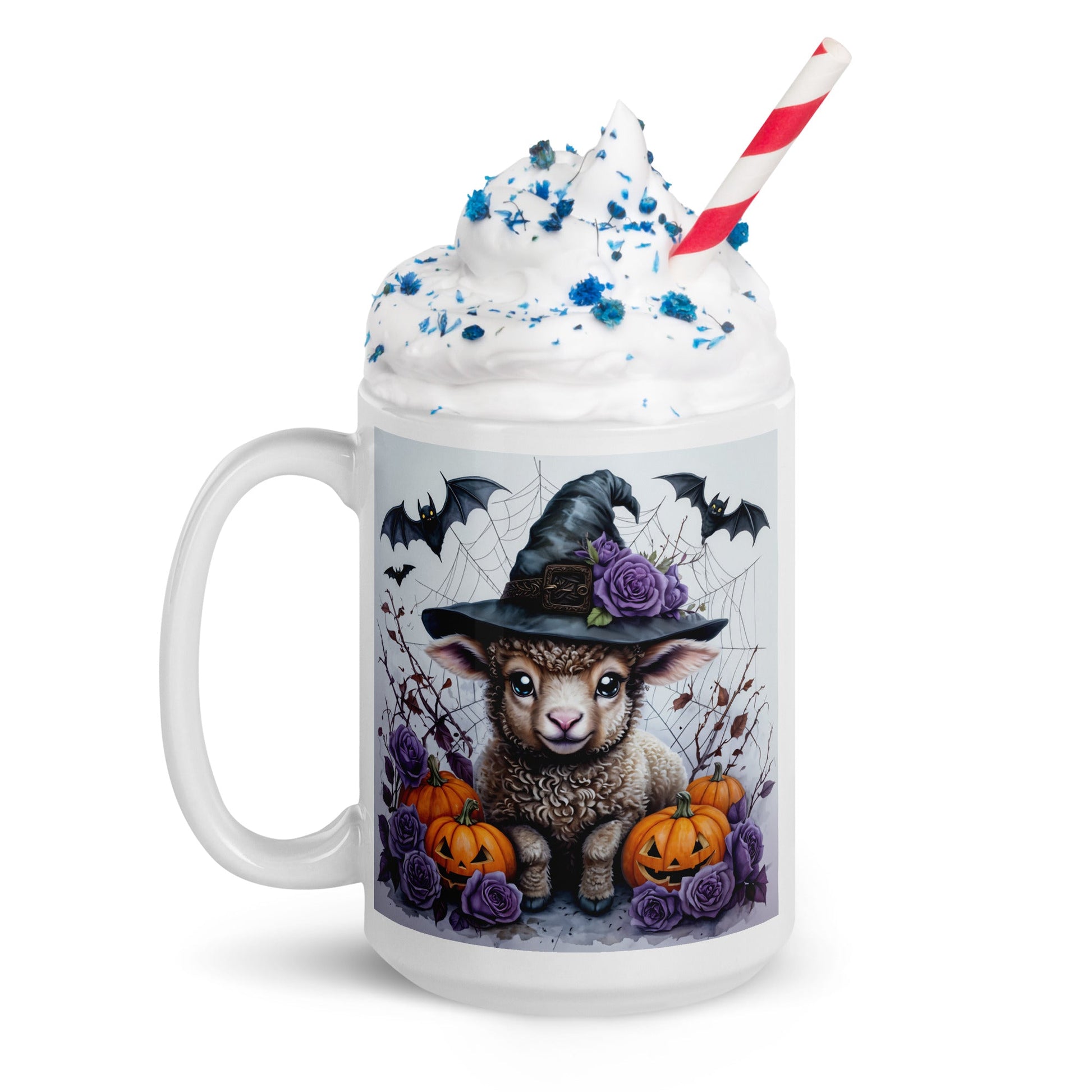Halloween Lamb White Glossy Mug (11 oz, 15 oz, 20 oz) - Mugs - Discovery Co.