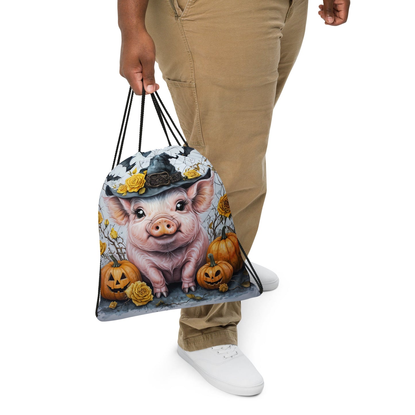 Halloween Pig Drawstring Bag - Drawstring Bag - Discovery Co.