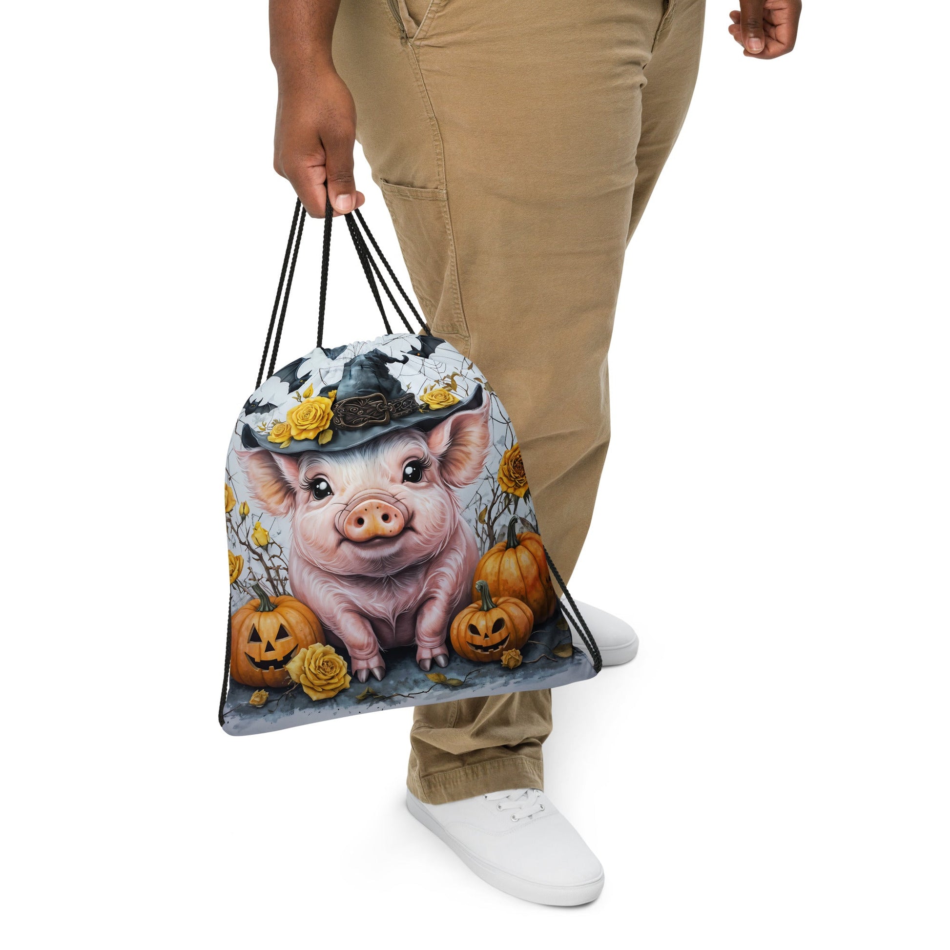 Halloween Pig Drawstring Bag - Drawstring Bag - Discovery Co.