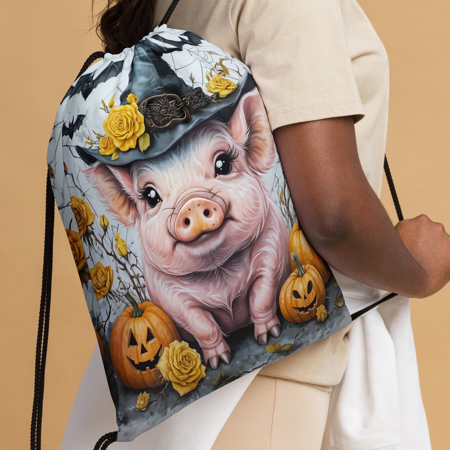 Halloween Pig Drawstring Bag - Drawstring Bag - Discovery Co.