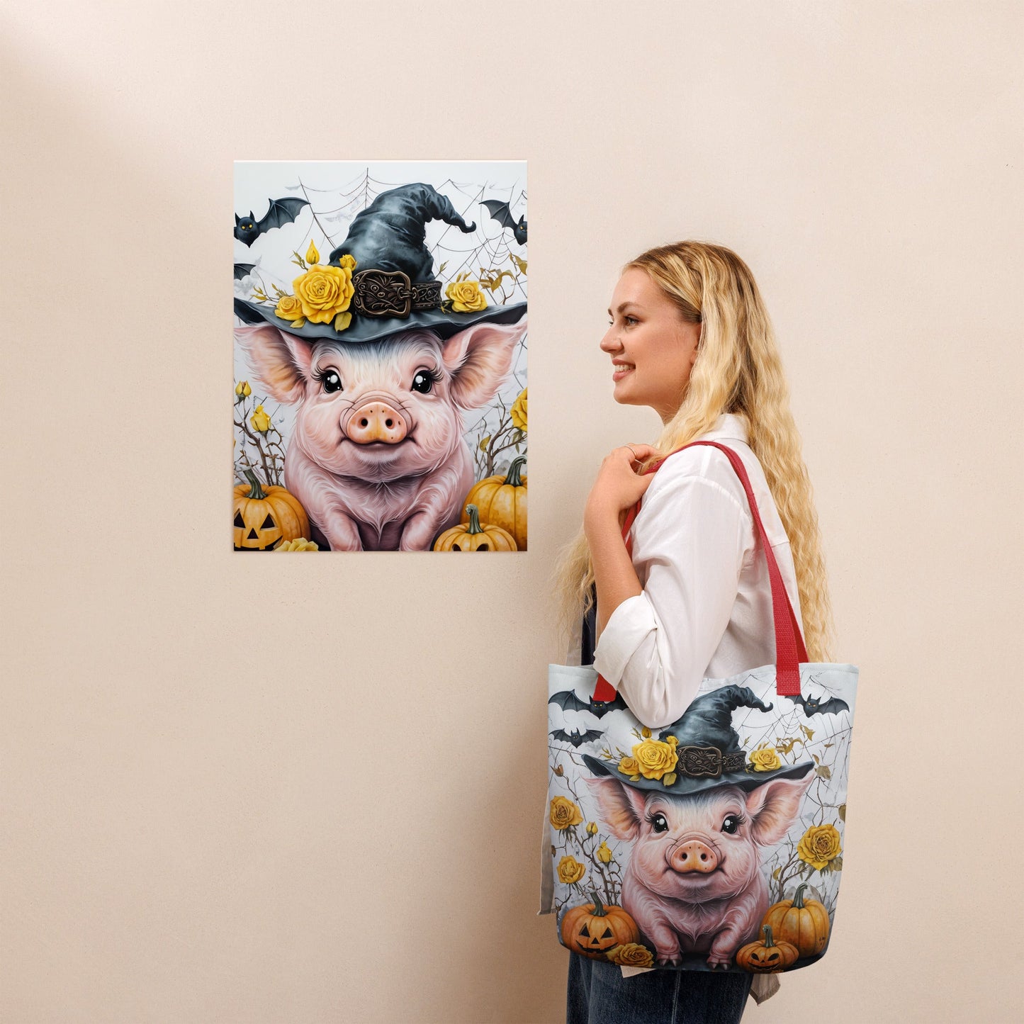 Halloween Pig Tote Bag - Tote Bags - Discovery Co.