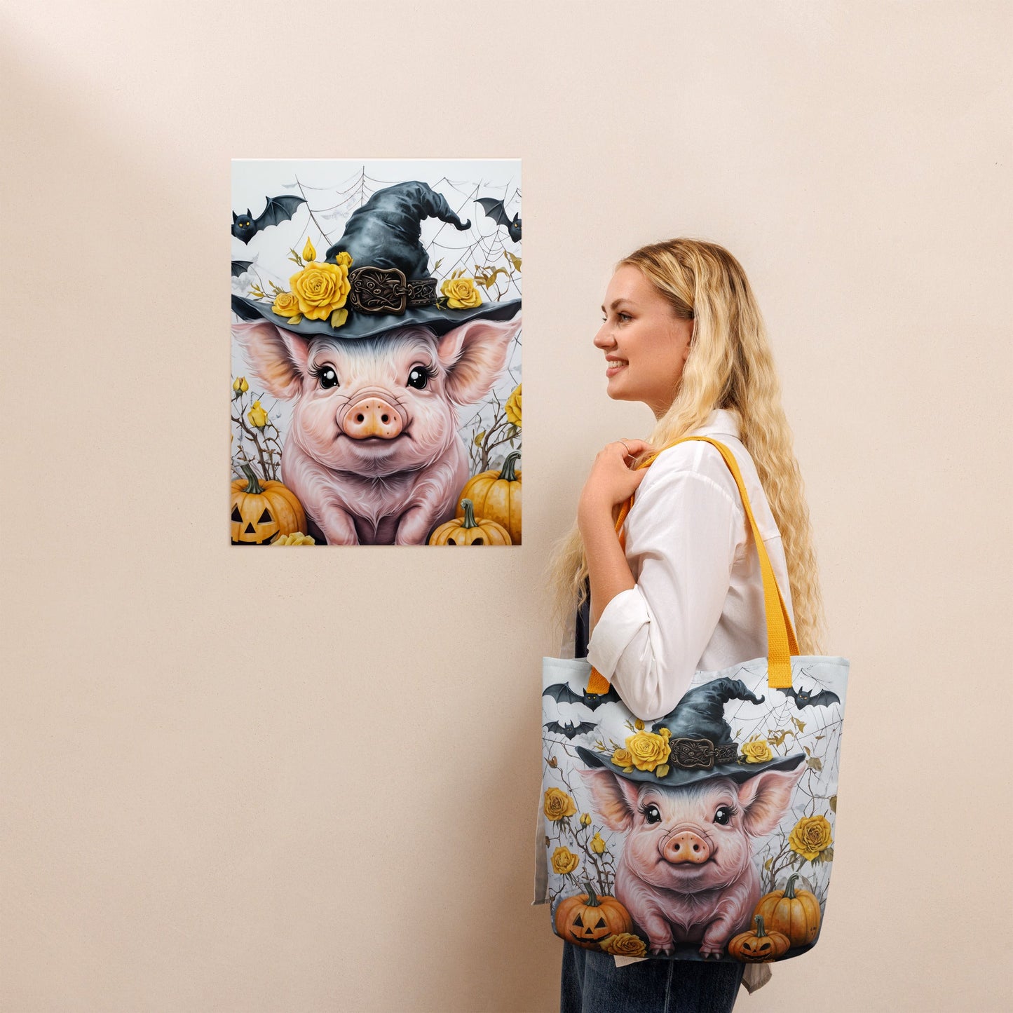 Halloween Pig Tote Bag - Tote Bags - Discovery Co.