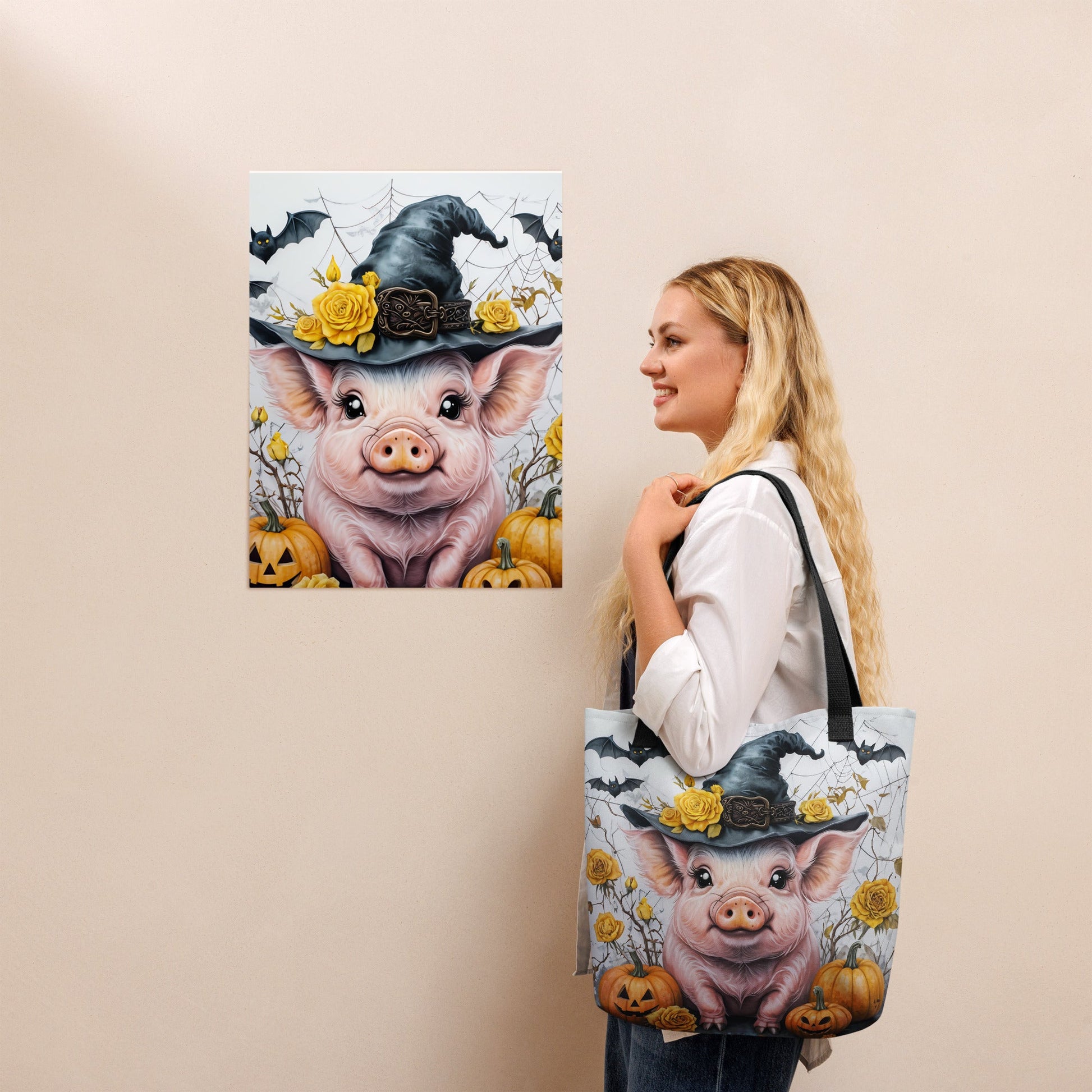 Halloween Pig Tote Bag - Tote Bags - Discovery Co.