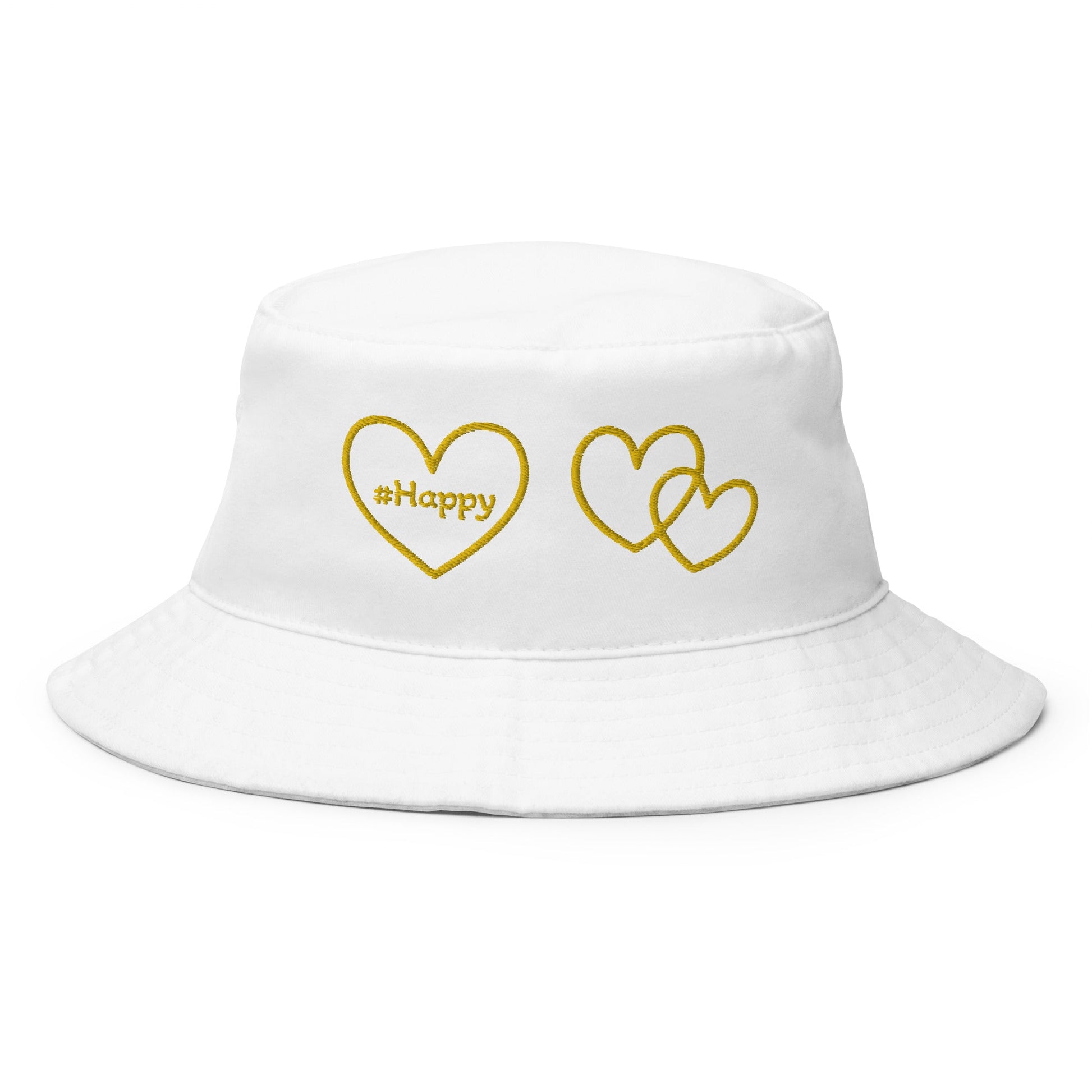 #Happy Yellow Hearts Bucket Hat - Hats - Discovery Co.