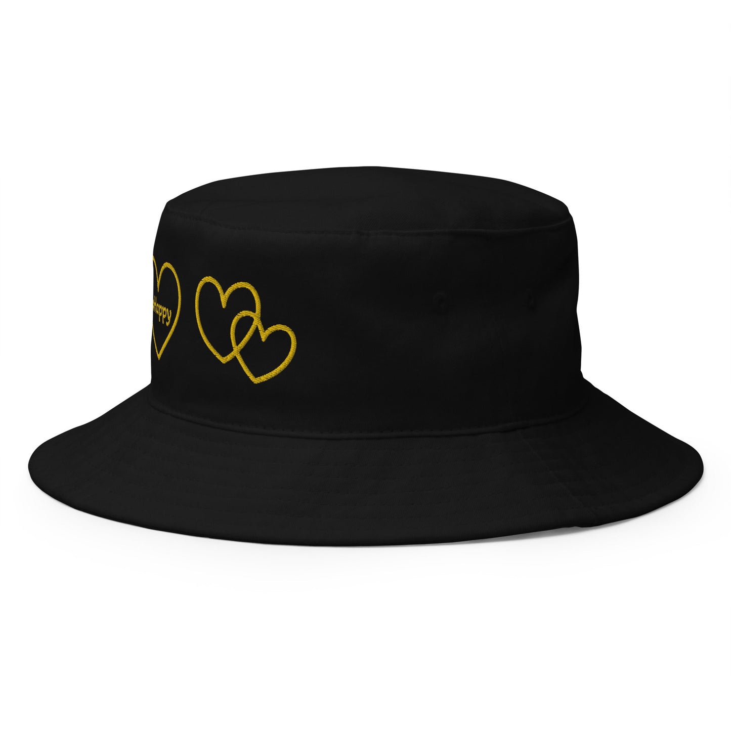 #Happy Yellow Hearts Bucket Hat - Hats - Discovery Co.