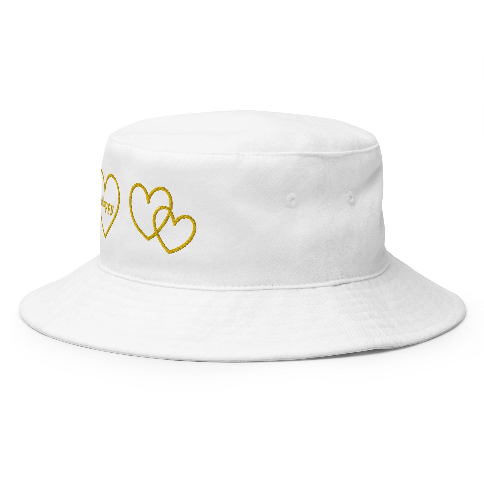 #Happy Yellow Hearts Bucket Hat - Hats - Discovery Co.