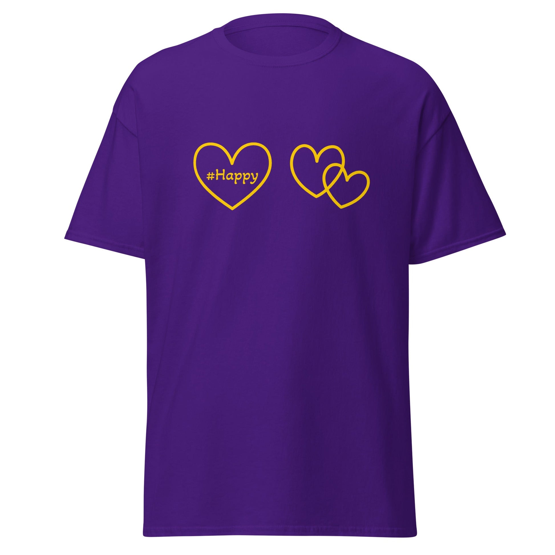 #Happy Yellow Hearts Unisex Classic Tee - Women's Shirts - Discovery Co.