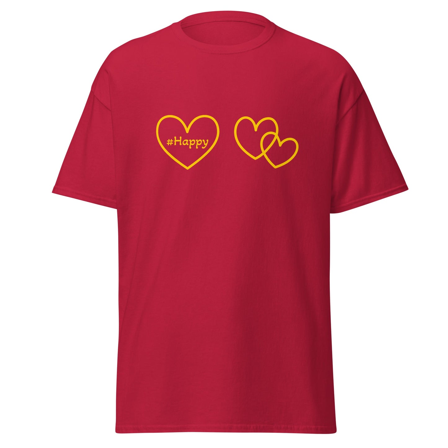 #Happy Yellow Hearts Unisex Classic Tee - Women's Shirts - Discovery Co.