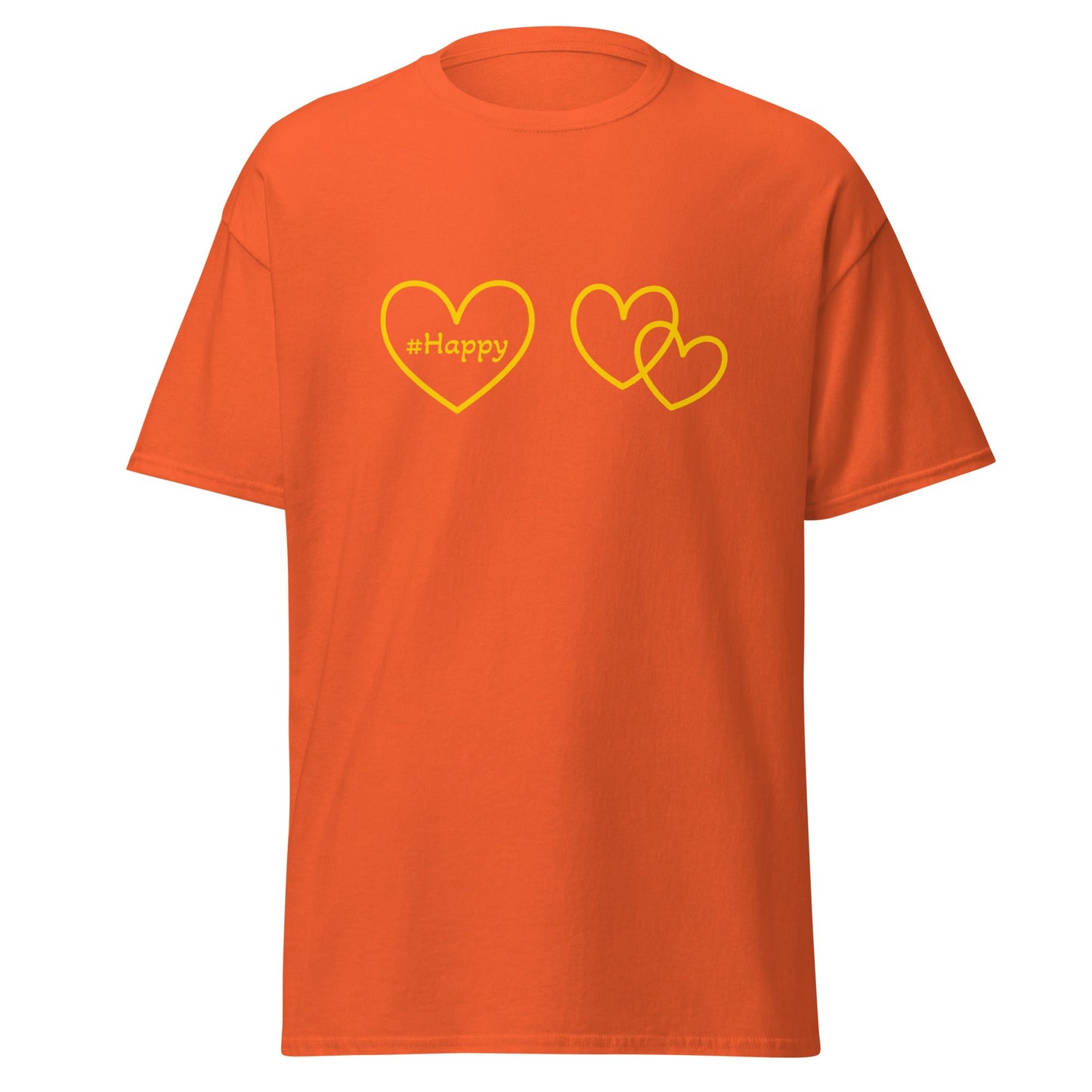 #Happy Yellow Hearts Unisex Classic Tee - Women's Shirts - Discovery Co.