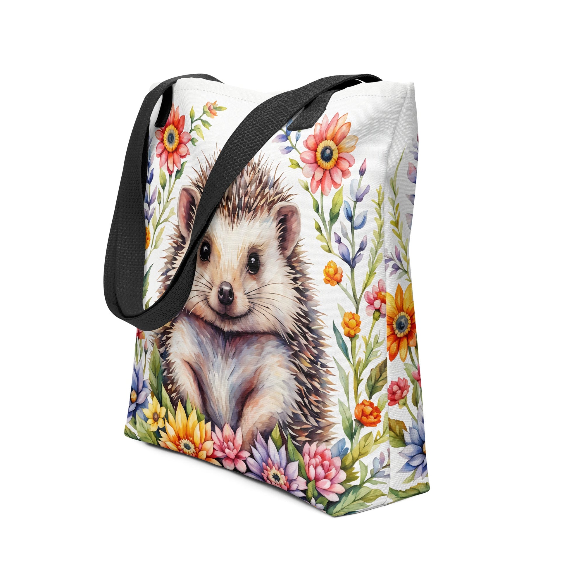 Hedgehog In The Flowers II Tote Bag - Tote Bags - Discovery Co.