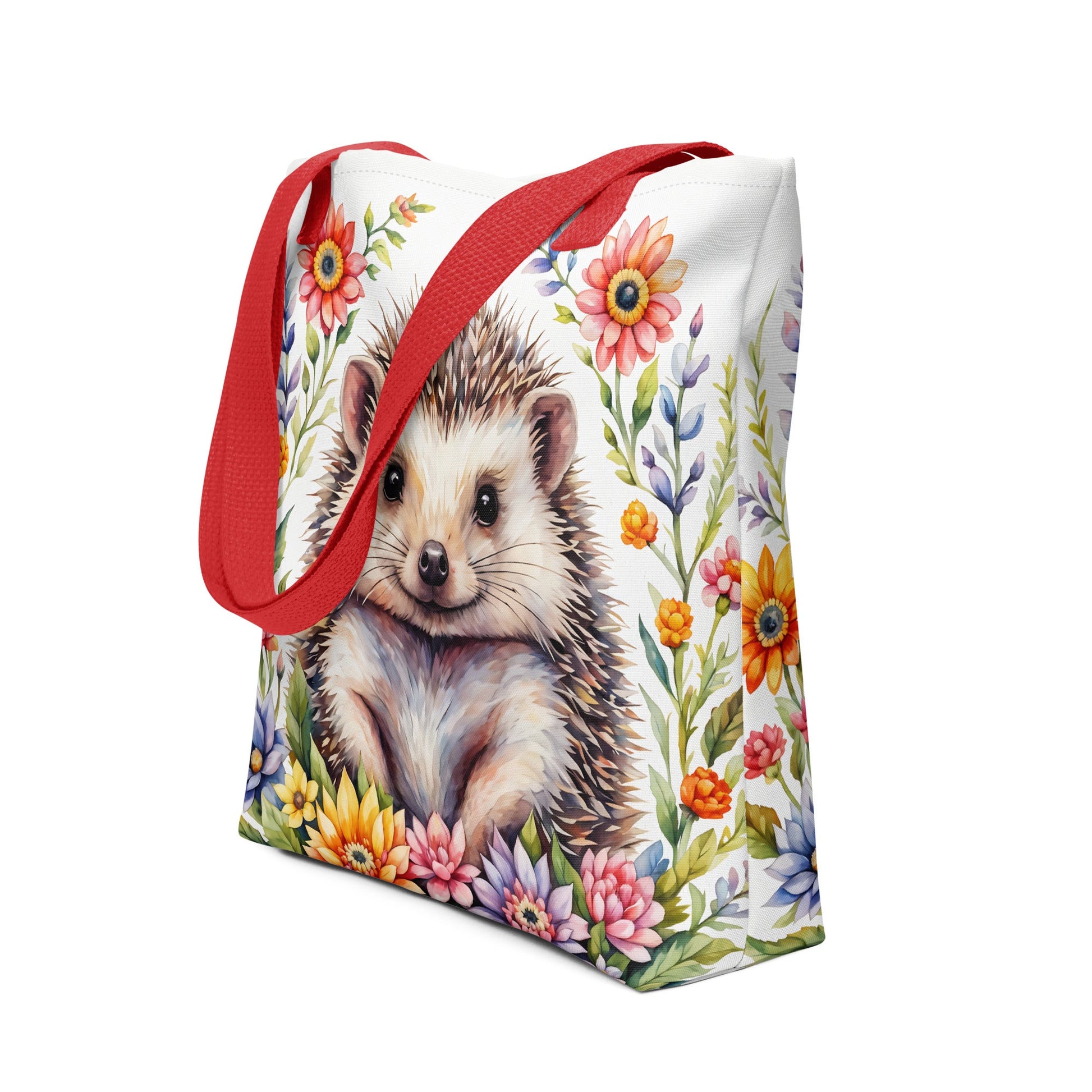 Hedgehog In The Flowers II Tote Bag - Tote Bags - Discovery Co.