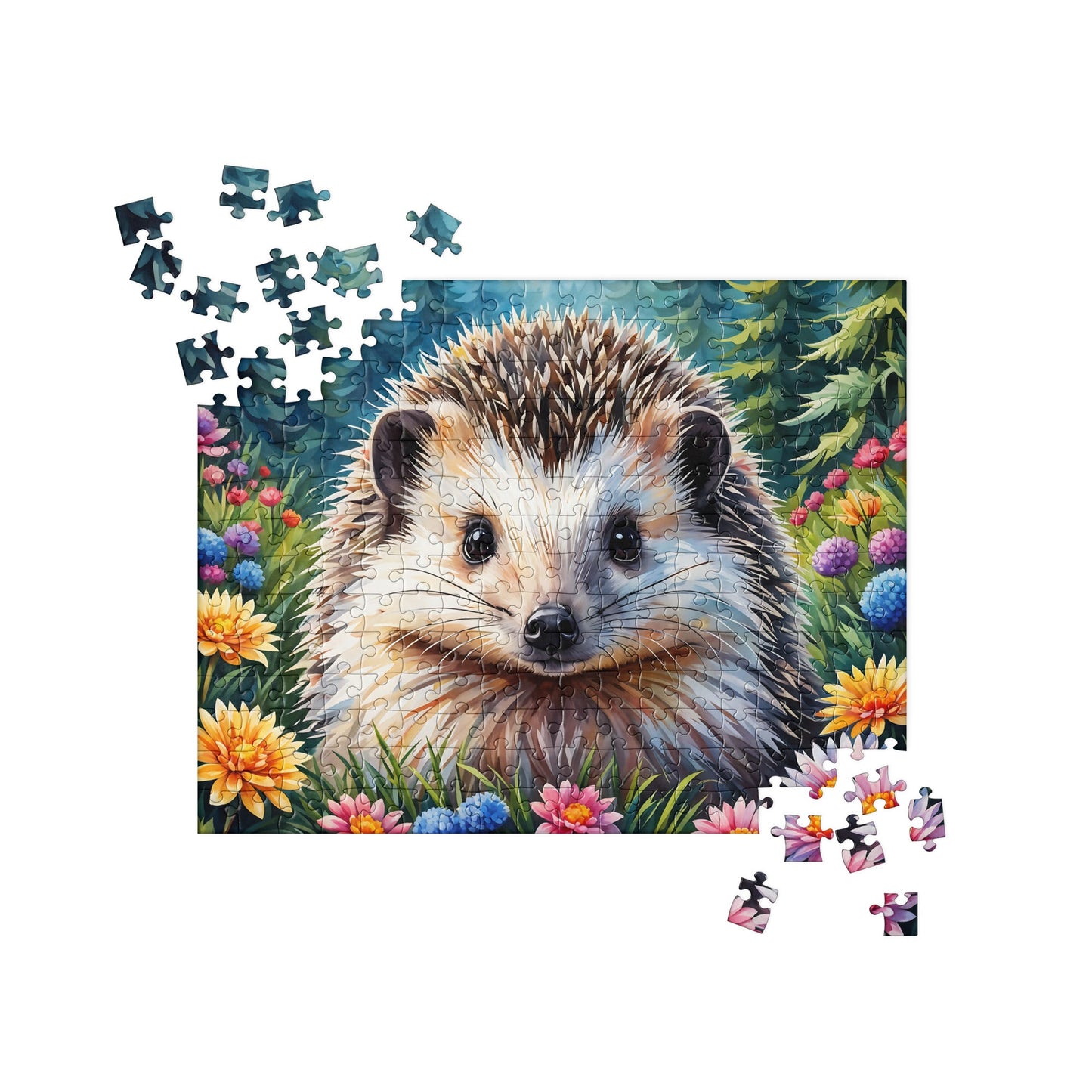 Hedgehog In The Flowers Jigsaw Puzzle - Puzzle - Discovery Co.