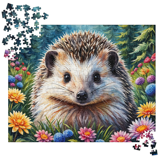 Hedgehog In The Flowers Jigsaw Puzzle - Puzzle - Discovery Co.