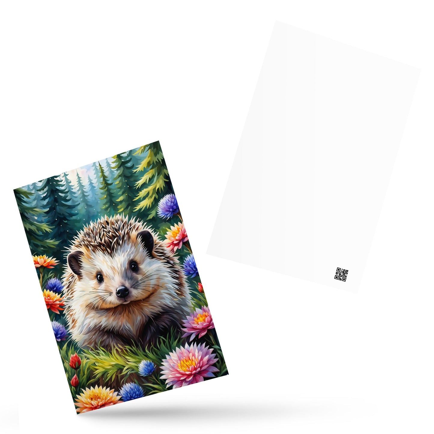 Hedgehog In The Flowers Standard Postcard - Post Cards - Discovery Co.
