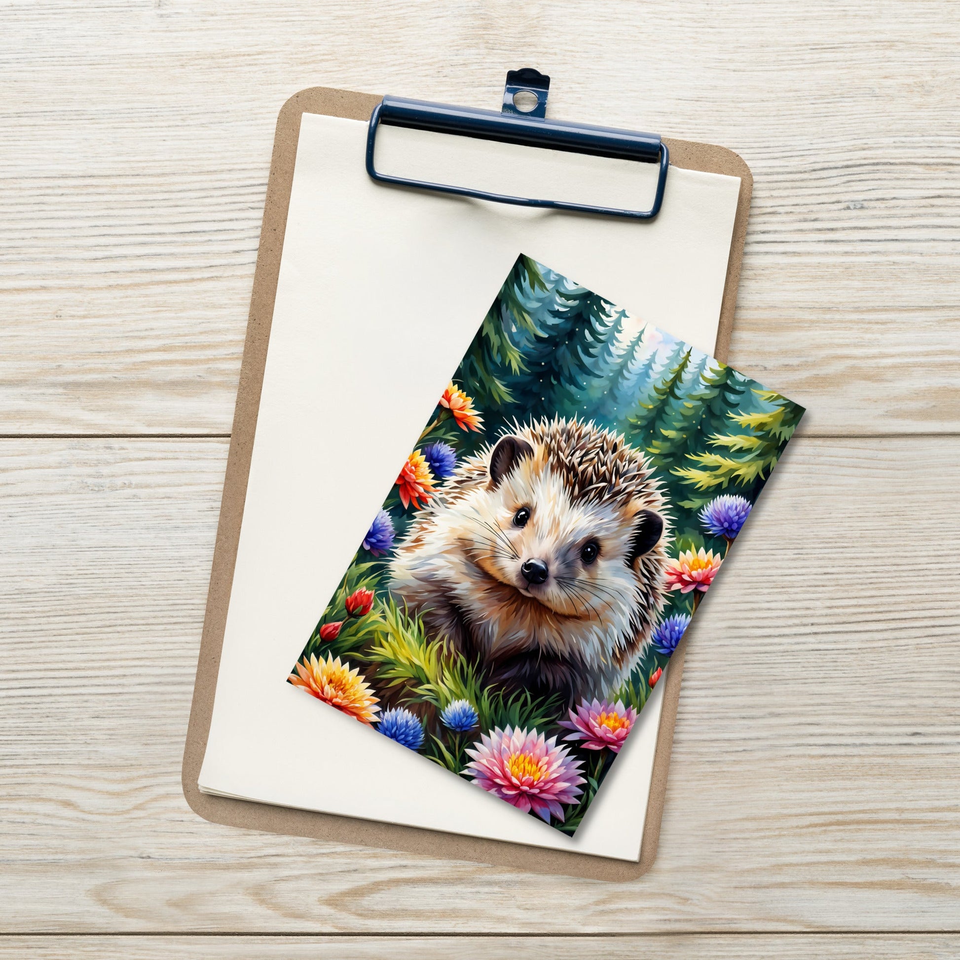 Hedgehog In The Flowers Standard Postcard - Post Cards - Discovery Co.