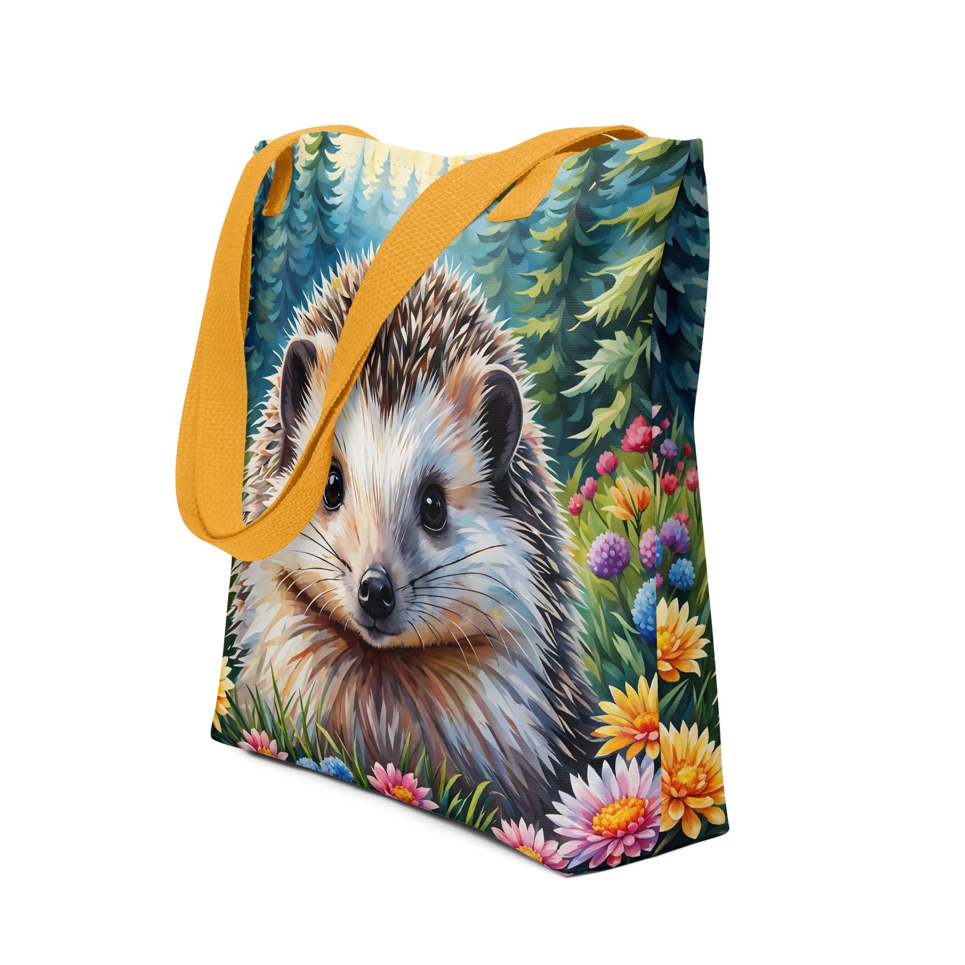 Hedgehog In The Flowers Tote Bag - Tote Bags - Discovery Co.