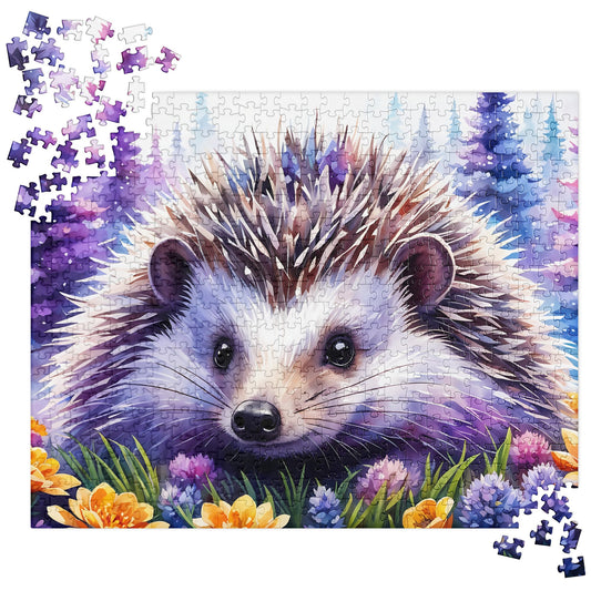 Hedgehog With Purple Trees Jigsaw Puzzle - Puzzle - Discovery Co.