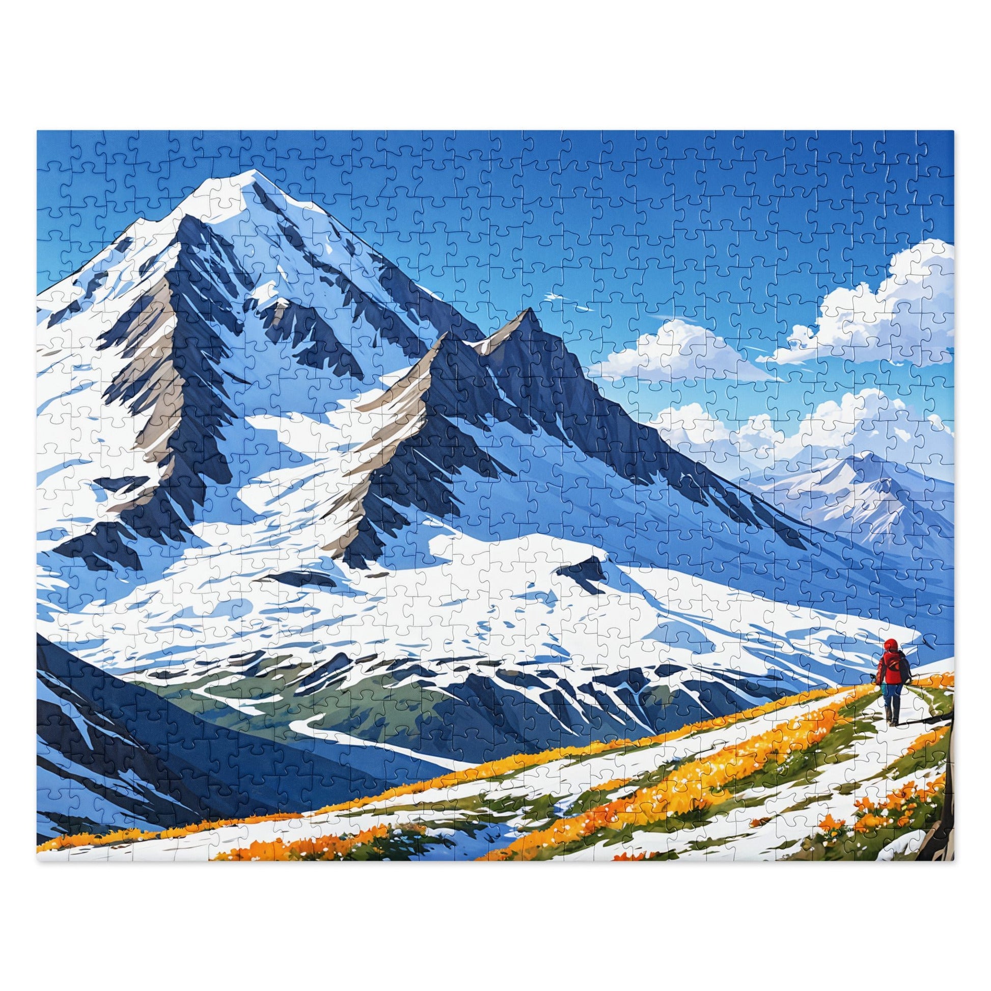 Hiking By Snowy Mountains Jigsaw Puzzle - Puzzle - Discovery Co.