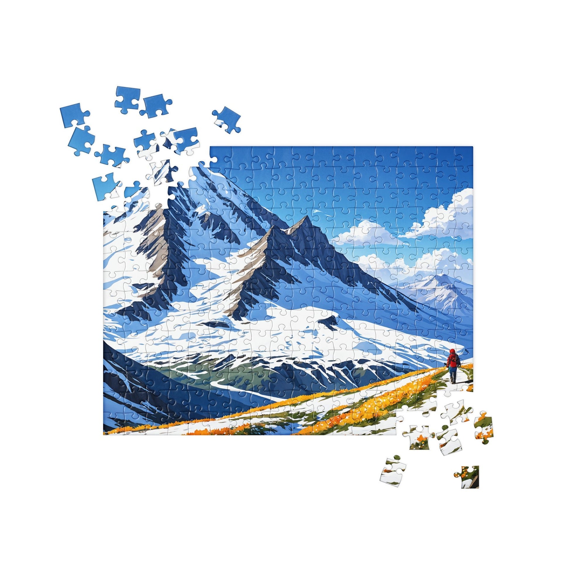 Hiking By Snowy Mountains Jigsaw Puzzle - Puzzle - Discovery Co.