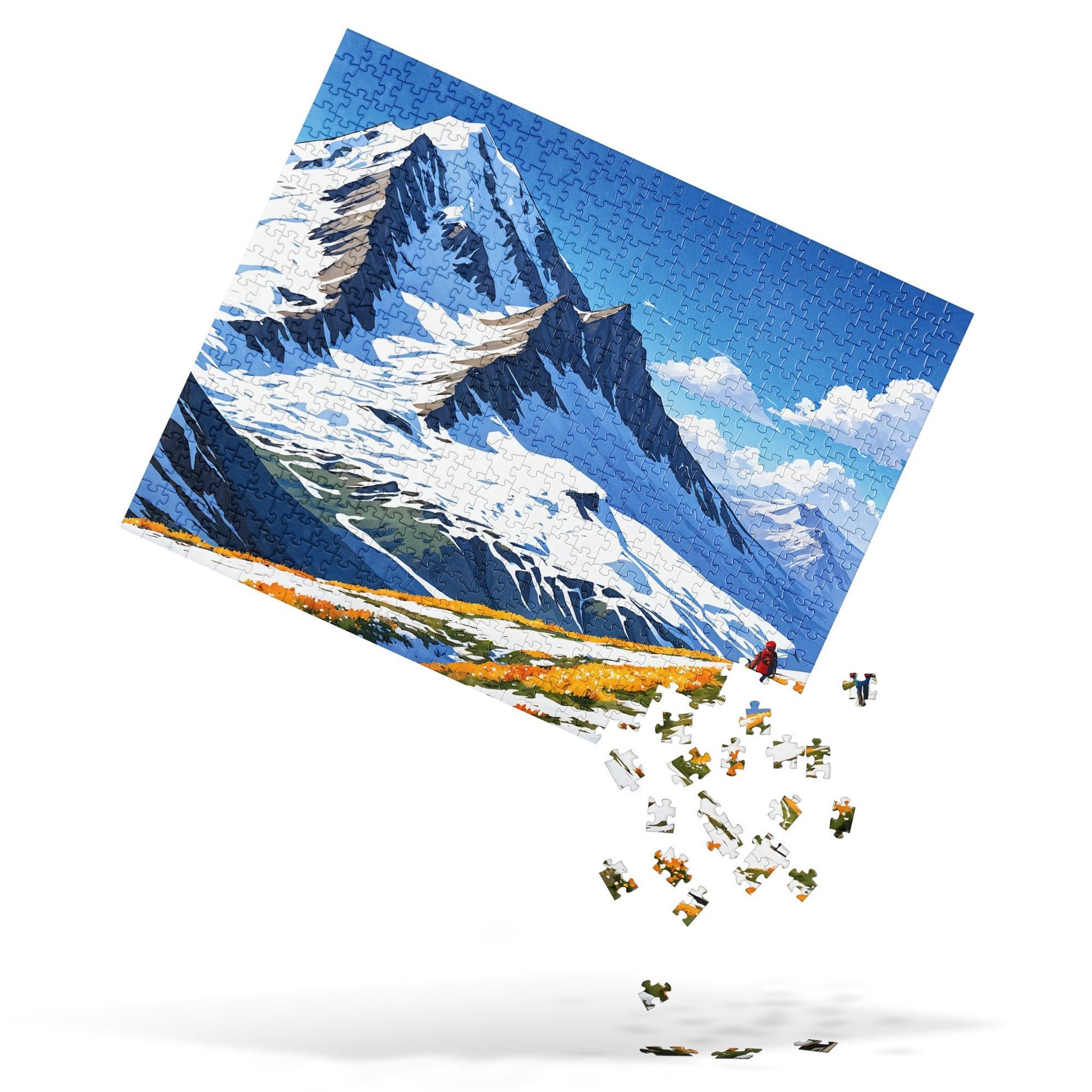 Hiking By Snowy Mountains Jigsaw Puzzle - Puzzle - Discovery Co.